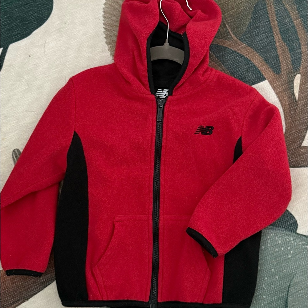 New Balance Kids Red and Black Hoodie